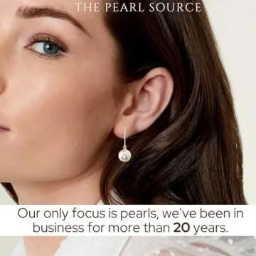 Elegant 7.5-8.0mm Akoya Pearl Earrings in Gold