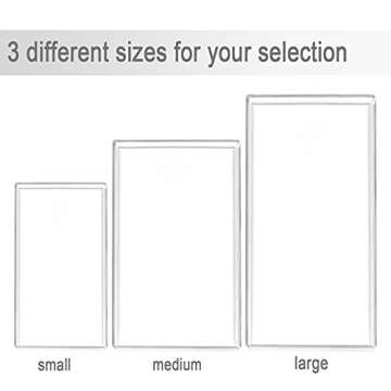 Bigfety Acrylic BathroomTray for Counter, Handmade Clear Trays Sturdy Organizer for Cup, Sponge, Soap, Plant (Large, Clear)