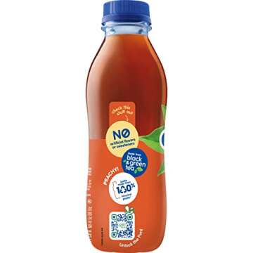 Snapple Peach Tea, 16 fl oz recycled plastic bottle, Pack of 12