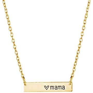 Jude Jewelers Platinum Plated Love Mama Mothor's Day Birthday Statement Christmas Gift Collar Neckla...