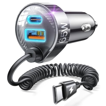 LISEN 65W USB-C Car Charger: Fast Charging for iPhone 16/15 and More