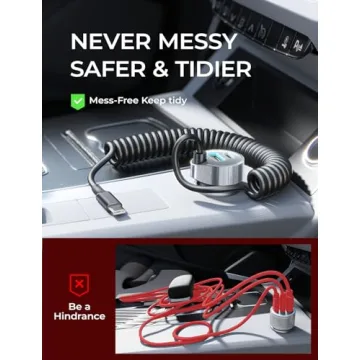 LISEN 65W Fast Charging USB-C Car Charger for iPhone 16/15