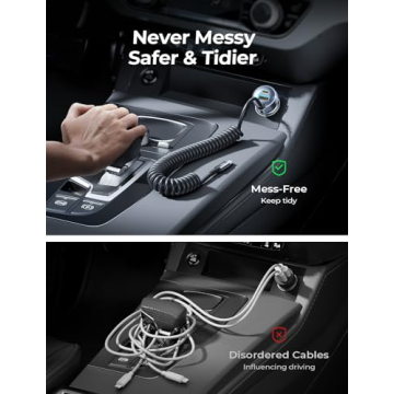 LISEN 65W Fast Charging USB-C Car Charger for iPhone 16/15