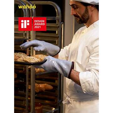 LANON Liquid Silicone Cooking Gloves - Heat Resistant and Safe