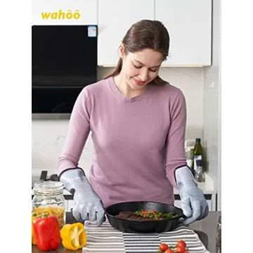 LANON Liquid Silicone Cooking Gloves - Heat Resistant and Safe
