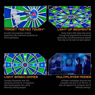 Viper Ion Electronic Dartboard with LED Lights and 48 Games