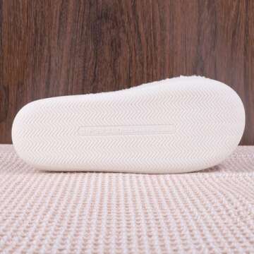 FRGITYGIFT Christmas Slippers for Women Men, Soft Plush Warm House Slippers, Reindeer Santa Claus Cartoon Slippers, Comfy Indoor Outdoor Slip On House Shoes, Christmas Halloween Gifts