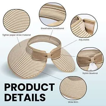 Stylish Adjustable Wide Brim Sun Hat for Women