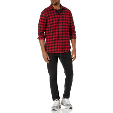 Amazon Essentials Men’s Slim-Fit Plaid Flannel Shirt