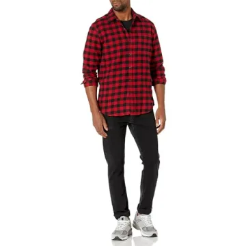 Amazon Essentials Men’s Slim-Fit Plaid Flannel Shirt