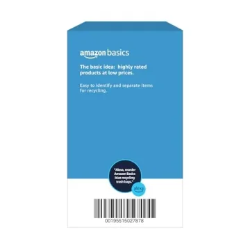 Amazon Basics Blue Drawstring Recycling Bags 13 Gallon - 60 Count