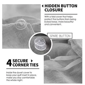 Simple&Opulence Linen Duvet Cover Set for Eco-Friendly Comfort