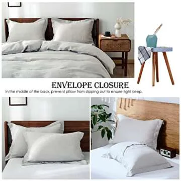 Simple&Opulence Linen Duvet Cover Set for Eco-Friendly Comfort