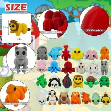 NEXT STOP M 25 Pcs Mini Cute Animal Figurines Set