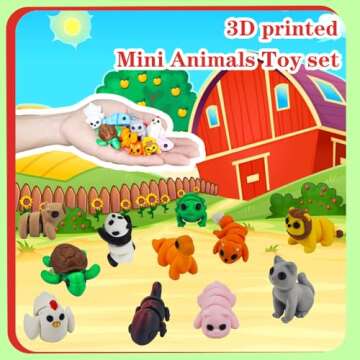 NEXT STOP M 25 Pcs Mini Cute Animal Figurines Set