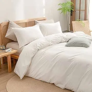 BESTOUCH Duvet Cover Set - Chic & Comfortable 100% Cotton