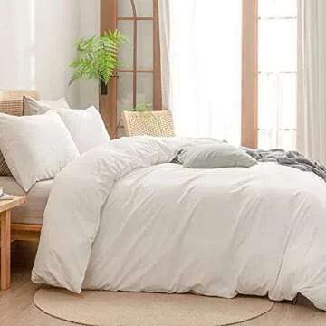BESTOUCH Duvet Cover Set 100% Cotton Chic Lightweight