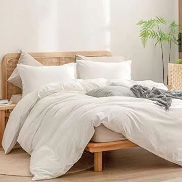 BESTOUCH Duvet Cover Set 100% Cotton Chic Lightweight