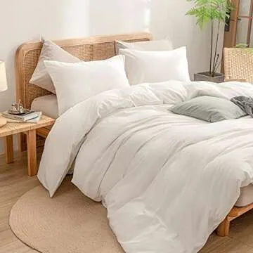 BESTOUCH Duvet Cover Set 100% Cotton Chic Lightweight