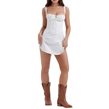 Women Lace Mini Dresses Low Cut Backless Short Dress Ruffle Flare A Line Bodycon Dress Party Club Dress Streetwear