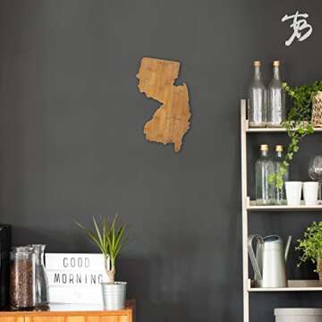 Totally Bamboo New Jersey State Shaped Bamboo Serving & Cutting Board