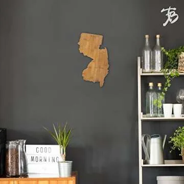 Totally Bamboo New Jersey State Shaped Bamboo Serving & Cutting Board