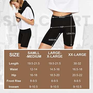 GAYHAY Biker Shorts for Women - 8" High Waisted Tummy Control Workout Womens Shorts for Gym Yoga