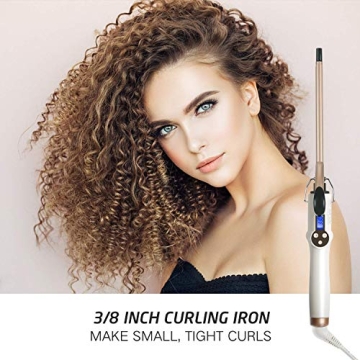 9mm Curling Iron Professional for Short and Medium Hair