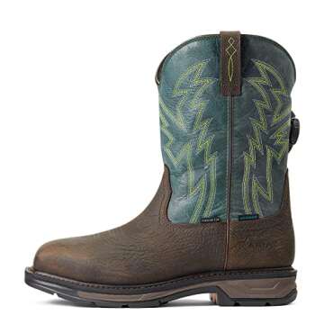 ARIAT BMVY9 Mens WorkHog XT BOA Waterproof Carbon Toe Work Boot Bruin Brown/Dark Forest 8.5