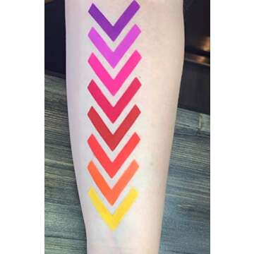 Makeup Swatch Sticker Stencil, 6 Pack of Vinyl Swatch Stencils, Makeup Artist Supplies, Beauty Supply