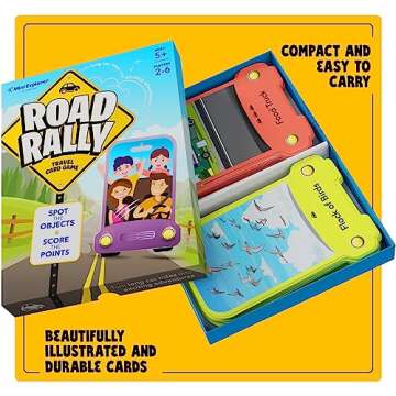 Road Rally Travel Scavenger Hunt Card Game for Kids - Roads Trip Car Games & Activities Must Haves Essentials - Fun Eye Hide & Seek Found Spy Summer Camping Toys Ages 5 6 7 8 9 10 11 12, 8-12