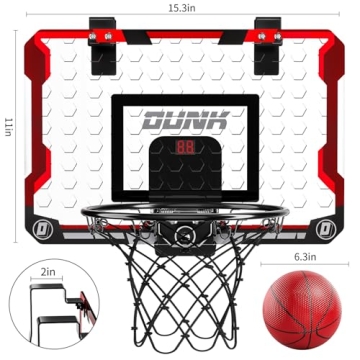 TEMI Basketball Hoop with Scoreboard for Kids Indoor Fun
