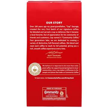 Community Coffee Coffee and Chicory Blend 16 Ounce, Medium Dark Roast Ground Coffee, Vacuum Sealed16...