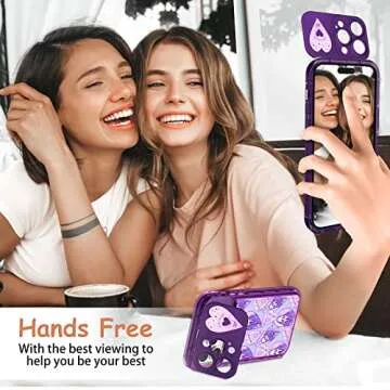 JoySolar iPhone 13 Pro Case with Makeup Mirror