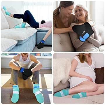SuzziPad Cold Therapy Socks & Hand Ice Pack, Cooling Gloves for Chemotherapy, Chemo Care Package for Women and Men, S/M