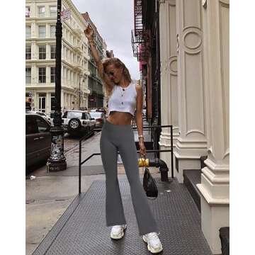 RXRXCOCO Seamless Scrunch Butt Flare Leggings for Women