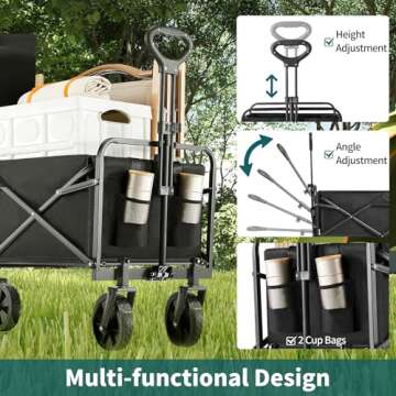 SMUG Collapsible Wagon Cart for Shopping and Outdoor Use