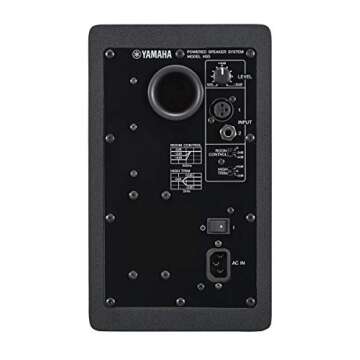 Yamaha HS5 Powered Studio Monitor Pair Bundle with Two Monitors, TRS Cables, and Austin Bazaar Polishing Cloth