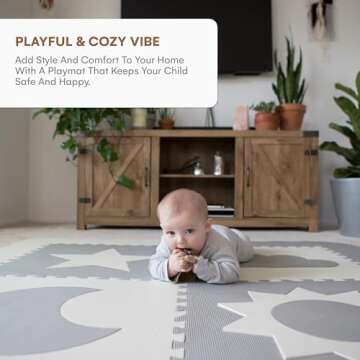 Extra Large Non-Toxic Baby Play Mat - 61"x61"