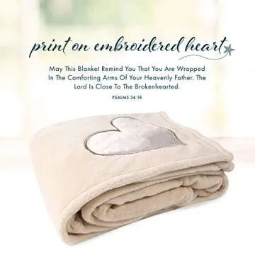 Pavilion Gift Company The Comfort Blanket 19534 Soft Blanket Heavenly Father Psalm 34: 18 Plush Throw Blanket, 60 x 0.5 x 50 inches, Beige