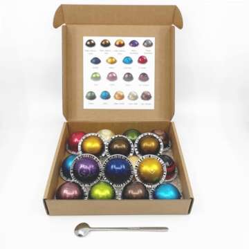 NATIVO HARVEST Vertuo Line Capsules Pods Variety Discover The Perfect Blend Premium Coffee & Espresso Capsules Pods Pack Total 18 Coffee Mix Capsules Pods BULK with Spoon