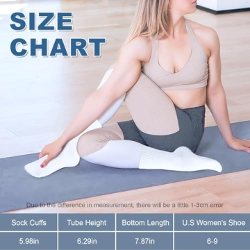 AGUTIUN Non-Slip Yoga Socks - 3 Pairs for Women