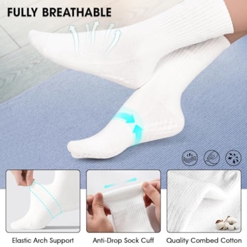 AGUTIUN Non-Slip Yoga Socks - 3 Pairs for Women