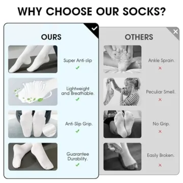 AGUTIUN Non-Slip Yoga Socks - 3 Pairs for Women