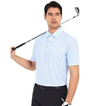 Esabel.C Men's Golf Polo - Moisture Wicking Performance