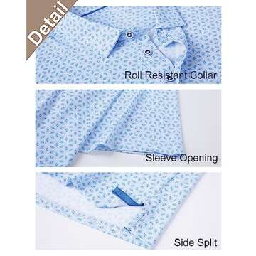 Esabel.C Men's Golf Polo - Moisture Wicking Performance