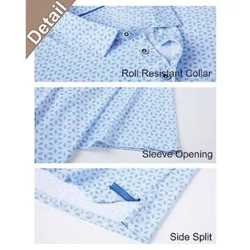 Esabel.C Men's Golf Polo - Moisture Wicking Performance