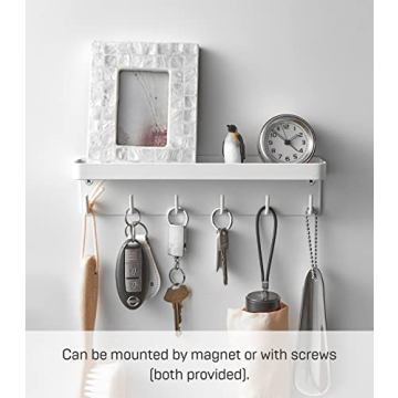 Yamazaki Smart Key Holder with Magnetic Tray for Home Organization