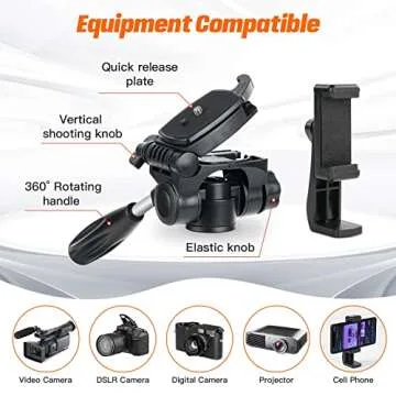 MACTREM 75" Lightweight Aluminum Tripod for Cameras