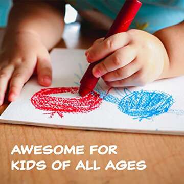 IMPRESA [2 Pack Natural Beeswax Crayons for Toddlers & Kids - Kid Friendly Crayons Made With 100% Pure Beeswax - 12 Vibrant Colors in Each Set for Your Child's Coloring Delight -Sharpener Included